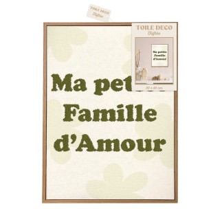 Toile tuftee ma petite famille d'amour