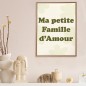Toile tuftee ma petite famille d'amour
