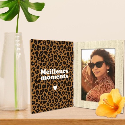 Cadre photo double leopard meilleurs moments