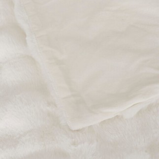 Plaid fourrure 120 x 160 cm blanc