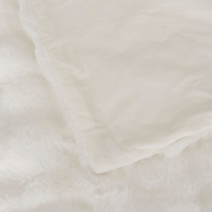 Plaid fourrure 120 x 160 cm blanc