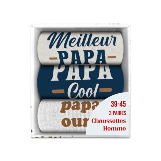 COFFRET TRIO CHAUSSETTES "MEILLEUR PAPA"