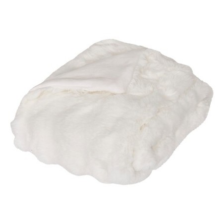 Plaid fourrure 120 x 160 cm blanc