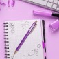 Stylo à paillettes violet connasse