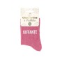 Chaussettes paillettes kiffante rose