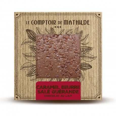 Tablette Caramel Beurre salé & Fleur de sel de Guérande - Chocolat lait
