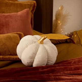 Coussin citrouille 32 cm ivoire