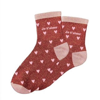 Chaussettes paillettes cŒurs je t aime