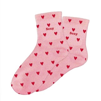 Chaussettes paillettes cŒurs sexy