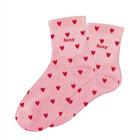 Chaussettes paillettes cŒurs sexy