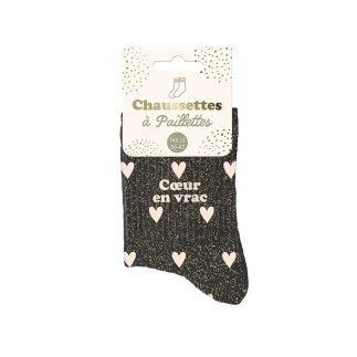 Chaussettes paillettes cŒurs cŒur en vrac