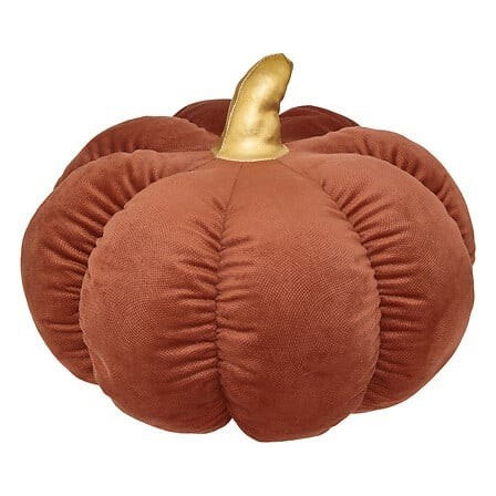 Coussin citrouille 32 cm ambre