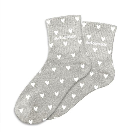 Chaussettes paillettes cŒurs adorable