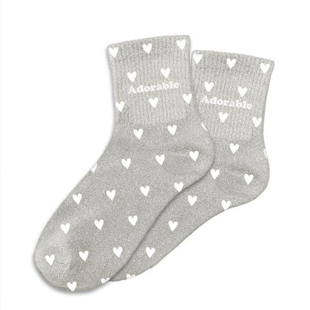 Chaussettes paillettes cŒurs adorable