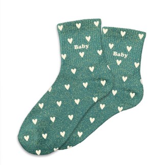 Chaussettes paillettes cŒurs baby