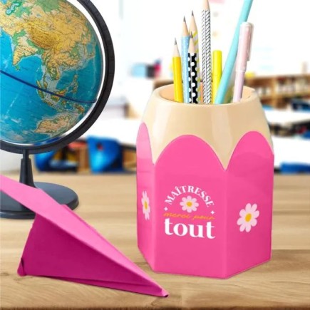 Pot a crayon forme crayon Maîtresse merci pour tout