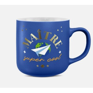 MUG CÉRAMIQUE MAITRE SUPER COOL 40CL BLEU