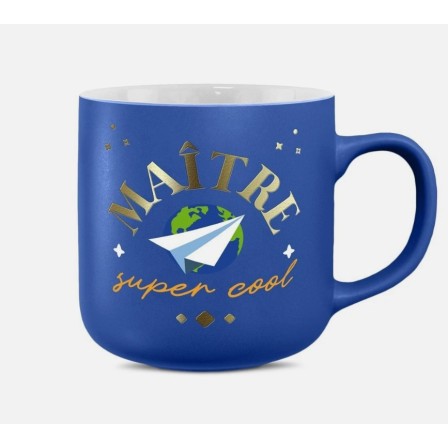 MUG CÉRAMIQUE MAITRE SUPER COOL 40CL BLEU