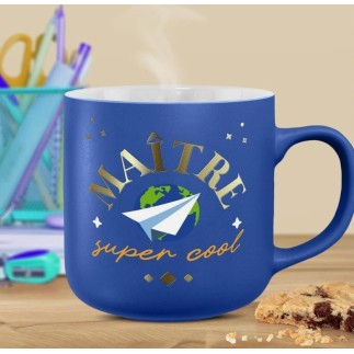 MUG CÉRAMIQUE MAITRE SUPER COOL 40CL BLEU