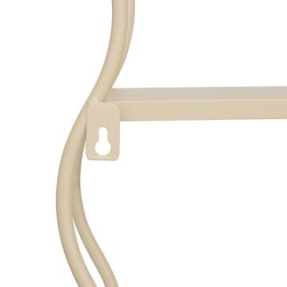 Etagère 2 niveaux vague Judy L. 40 x P. 12 x H. 58 cm métal beige