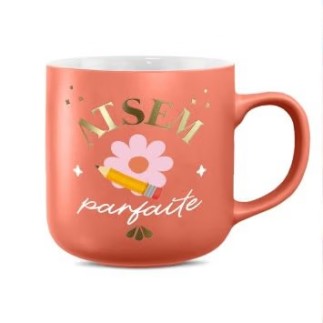 MUG CÉRAMIQUE ATSEM PARFAITE 40CL ORANGE