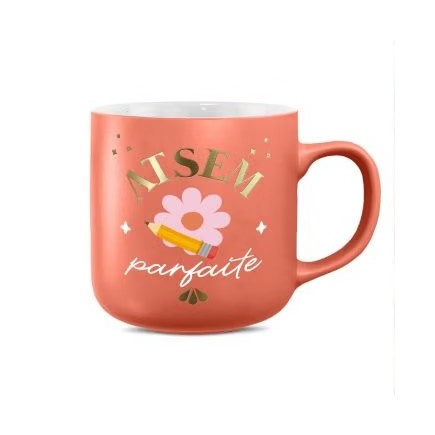 MUG CÉRAMIQUE ATSEM PARFAITE 40CL ORANGE