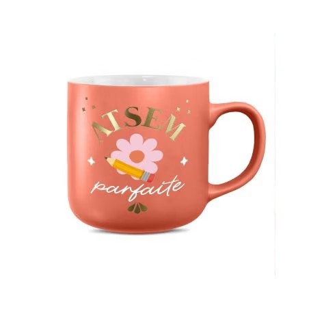 MUG CÉRAMIQUE ATSEM PARFAITE 40CL ORANGE