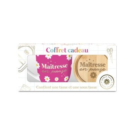 COFFRET CADEAU TASSE "MAÎTRESSE EN PAUSE"