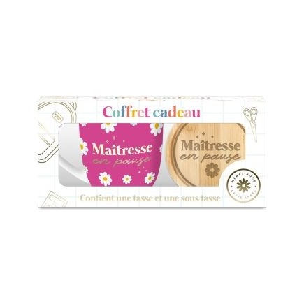 COFFRET CADEAU TASSE "MAÎTRESSE EN PAUSE"