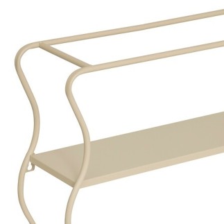 Etagère 2 niveaux vague Judy L. 40 x P. 12 x H. 58 cm métal beige