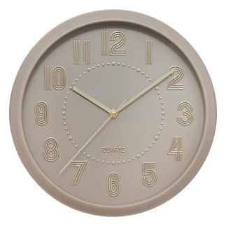 Horloge Alizée diam 30 cm plastique taupe pas cher