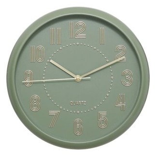 Horloge Alizée diam 30 cm plastique verte pas cher