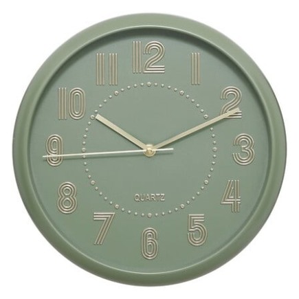 Horloge Alizée diam 30 cm plastique verte pas cher