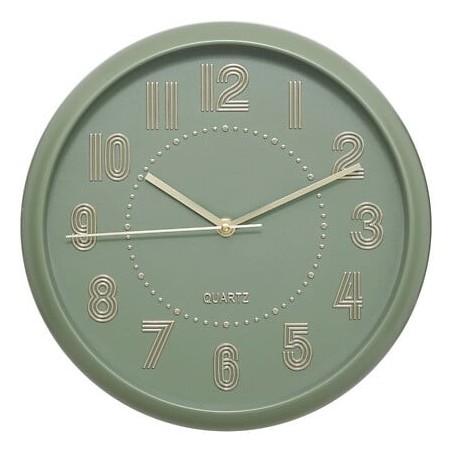 Horloge Alizée diam 30 cm plastique verte pas cher