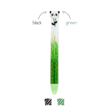 STYLO BILLE 2 COULEURS CLICK & CLACK - PANDA LEGAMI