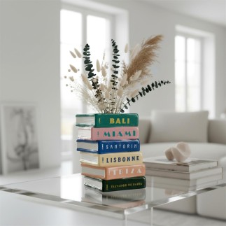 VASE LIVRES ESCAPADE H18CM