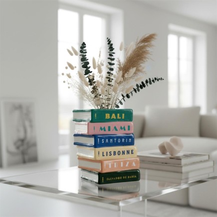 VASE LIVRES ESCAPADE H18CM