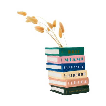 VASE LIVRES ESCAPADE H18CM
