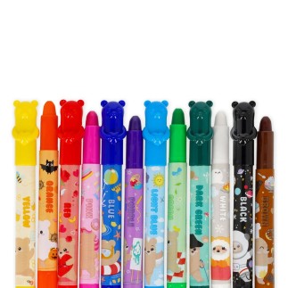 SET DE 12 CRAYONS DE CIRE - TEDDY FRIENDS LEGAMI