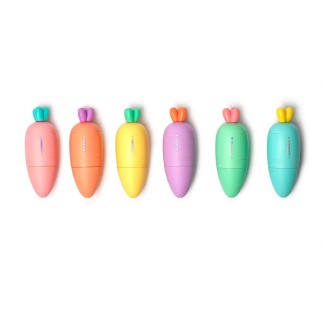 SET DE 6 MINI SURLIGNEURS CAROTTE LEGAMI