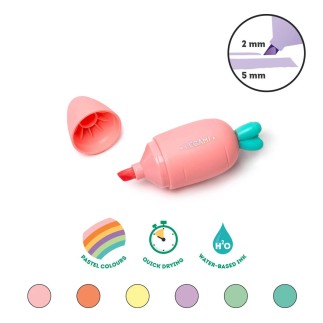 SET DE 6 MINI SURLIGNEURS CAROTTE LEGAMI