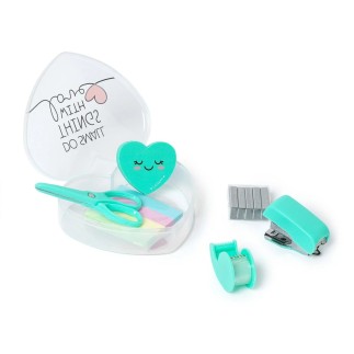 MINI SET DE PAPETERIE COEUR 6 PIÈCES LEGAMI