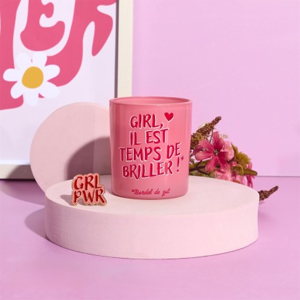 BOUGIE BIJOU PINS GIRL POWER ROSE