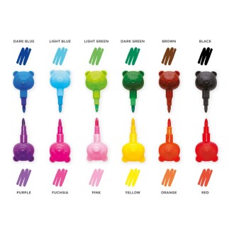 SET DE 12 CRAYONS EMPILABLES TEDDY BEAR LEGAMI