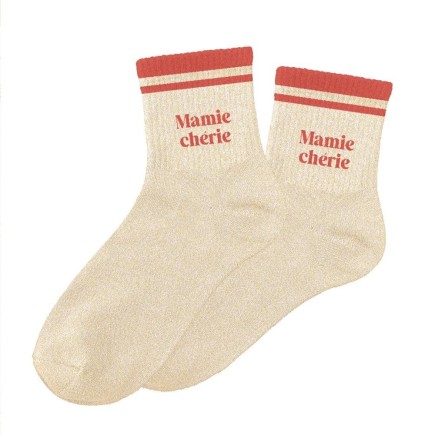 Chaussettes Paillettes A Bandes Mamie Cherie