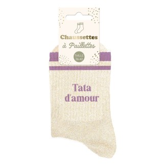 Chaussettes Paillettes A Bandes Tata D Amour