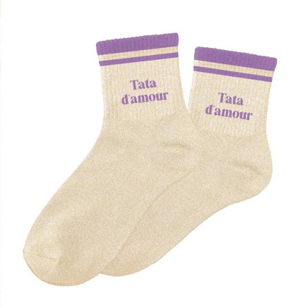 Chaussettes Paillettes A Bandes Tata D Amour