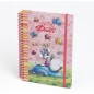 Cahier à spirale A5 Rose Diddlina élastique