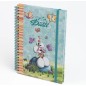 Cahier à spirale A5 Bleu Diddl élastique