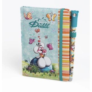 Carnet A6 Bleu + Stylo Diddl